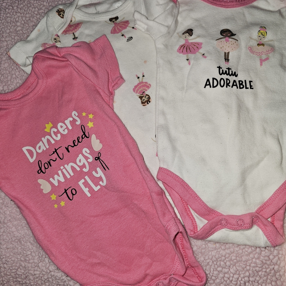 Charming Pink and White Bodysuits for Kids